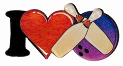 I Love Bowling Magnet Main Image