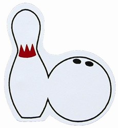 Bowling Pin and Ball Magnet Main Image
