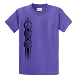 Exclusive bowling.com Peace/Love/Bowl TShirt Purp Main Image