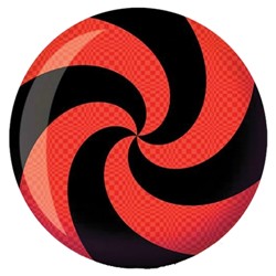 Brunswick Spiral Red/Black Glow Viz-A-Ball Main Image
