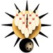 Bowling Pin Face, Bowling Clock