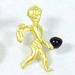 Bowling Gold Angel Lapel Pin