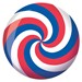 Brunswick Red/White/Blue Spiral Glow Viz-A-Ball