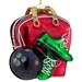 4" Noble Glass Bowling Bag Ornament