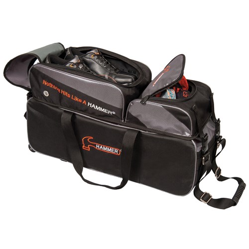 Hammer Premium Deluxe Triple Tote w/Removable Pouch Black/Carbon + Free
