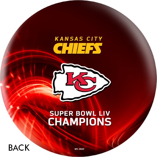 OnTheBallBowling 2020 Super Bowl 54 Champions Kansas City Chiefs Ball Red Core Image