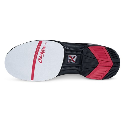 KR Strikeforce Ignite Black/Grey/Red Interchangeable Performance Men's Bowling Shoe with Interchangeable Slide Pad 