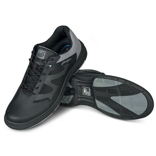 KR Strikeforce Mens Epic Black/Charcoal Right Hand Bowling Shoes + 