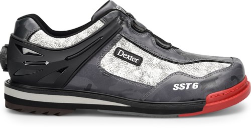 Dexter SST 6 BOA Grey/Black/Red RIGHT HANDED Mens WIDE WIDTH Bowling Shoes 