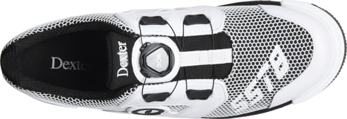 Dexter Mens SST 8 Power Frame BOA White/Black Bowling Shoes + FREE 
