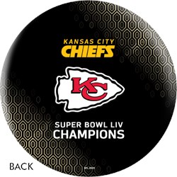 OnTheBallBowling 2020 Super Bowl 54 Champions Kansas City Chiefs Ball Black Core Image