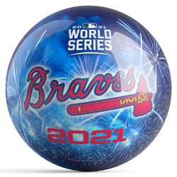 OnTheBallBowling MLB Atlanta Braves 2021 World Series Champs Fireworks Ball Core Image