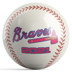 OnTheBallBowling MLB Atlanta Braves 2021 World Series Champs Baseball Ball Core Image