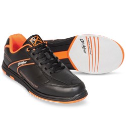 KR Strikeforce Mens Flyer Black Orange Bowling Shoes 