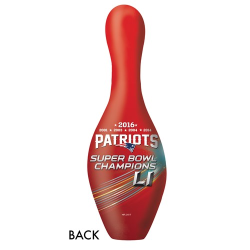 OnTheBallBowling 2017 Super Bowl 51 Champions Patriots Pin Back Image