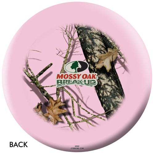 OnTheBallBowling Mossy Oak - Pink Camo Bowling Ball Back Image