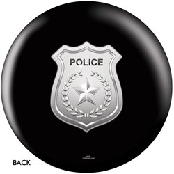 OnTheBallBowling Police Dept Shield Black Back Image