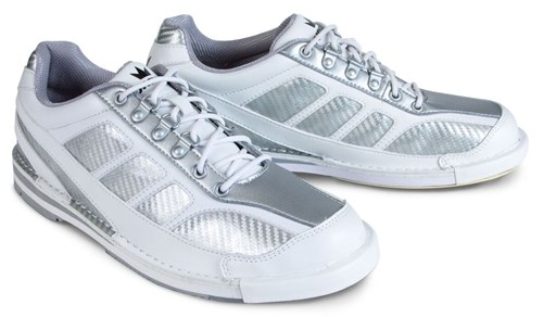 Brunswick Mens Phantom White/Silver Carbon Fiber Bowling Shoes + FREE ...