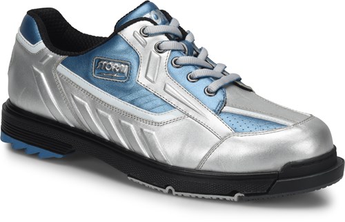 silver blue shoes