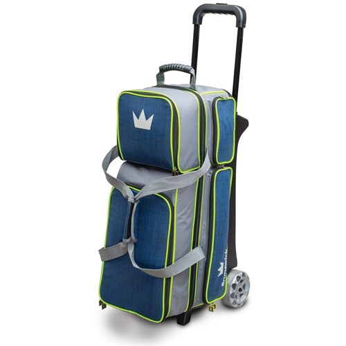 Brunswick Crown Deluxe Triple Roller Navy/Lime Main Image