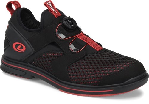 Dexter Mens Pro BOA Black/Red Wide Width Bowling Shoes