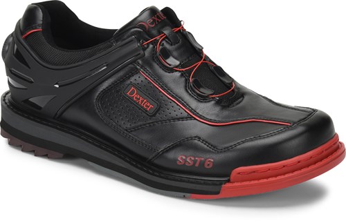Dexter SST 6 BOA Grey/Black/Red RIGHT HANDED Mens Interchangeable Bowling Shoes 