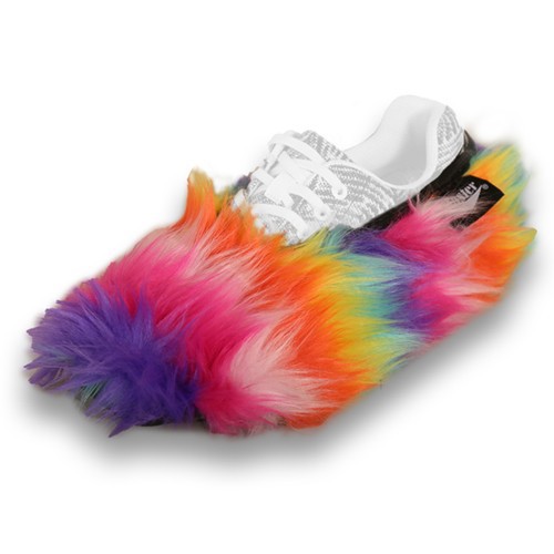 Master Ladies Shoe Covers Fuzzy Rainbow Main Image