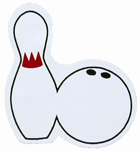 bowling pin and ball magnet null  free shipping
