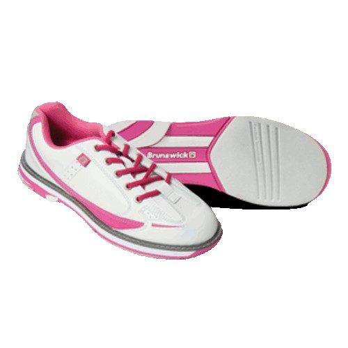 Brunswick Womens Curve White/Hot Pink Bowling Shoes + FREE SHIPPING