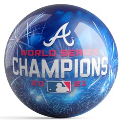 OnTheBallBowling MLB Atlanta Braves 2021 World Series Champs Fireworks Ball Main Image