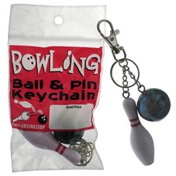 Bowling Ball and Pin Keychain Main Image