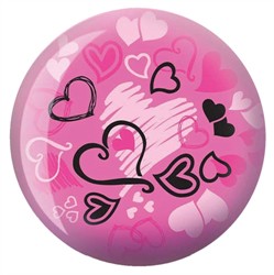Brunswick Hearts Glow Pink Viz-a-Ball Main Image